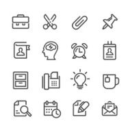 Office Work Icons - Line Series