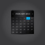 Black Calendar