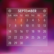 Trendy Abstract Blurry 2014 Hipster Calendar N5