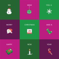 Flat Design Christmas Icons