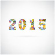 Creative happy new year 2015 text Design N13