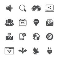 Communication icon set N3
