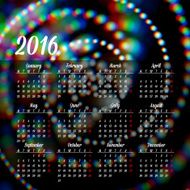 Calendar 2016 template design with header picture starts monday N126