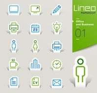 Lineo Papercut - Office and Business outline icons N3