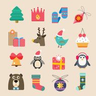 Christmas vector icons set N6