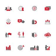 Business management strategy or human resource icons N3