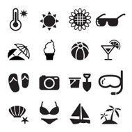 Summer icon symbol set