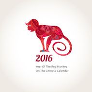 Monkey symbol of 2016 on the Chinese calendar N6