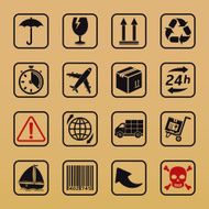 Handling and packing icons