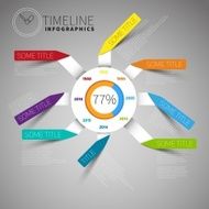 Timeline infographics design template N6