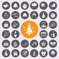 Christmas and celebration Icon set