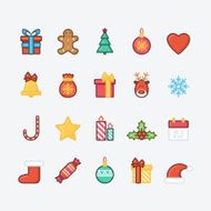 set of christmas icons N4