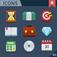 Business flat icons N9