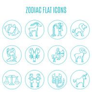 Zodiac Icon Line Set