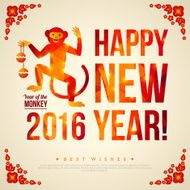 Happy Chinese New Year 2016 Greeting Card