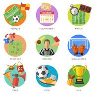 Soccer Flat Icon Set