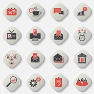 Set of universal office and organizational icons N4