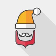 Santa Claus flat icon with long shadow eps10 N14