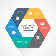 infographic elements hexagon