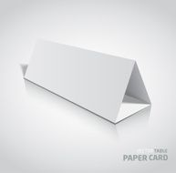 3d table paper card isolated on a grey background N5