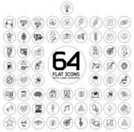 modern thin line icons for web and mobile N31
