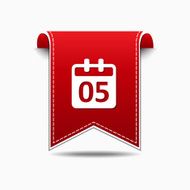 Calender Sign Red Vector Icon Design N4