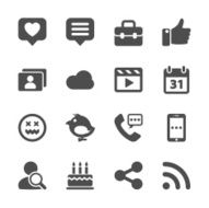 social network icon set vector eps10 N3