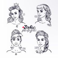set of four zodiac signs - 2
