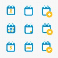 Vector Calendar Icons on white N2