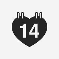 valentine&#039;s day calendar icon N16