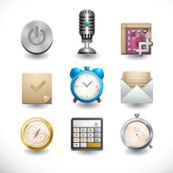 Set of realistic camera icons Vector digital Illustration N3
