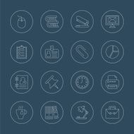 office line icon set N2