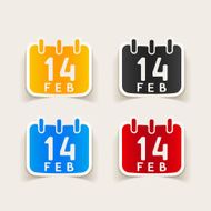 realistic design element Valentine N16