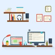 Creative office room interior