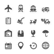 logistic icon set vector eps10