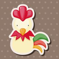 Chinese Zodiac rooster theme elements N5