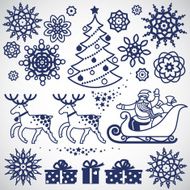 Set of christmas vector elements