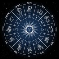 Zodiac circle with horoscope signs N3