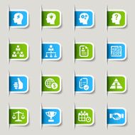 Label - Business strategy and management icons