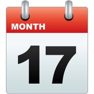 Calendar Icon with month and number 17 N2