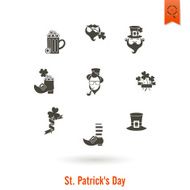 Saint Patricks Day Isolated Icon Set N125