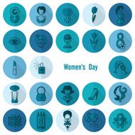 Womans Day Icon Set N54