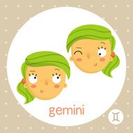 Gemini zodiac sign twin girls