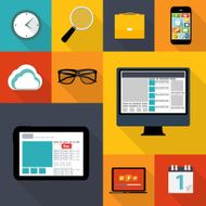 Modern Flat Icon Set for Web and Mobile Application N3