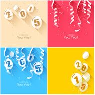 New Year 2015 greeting cards