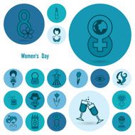 Womans Day Icon Set N61