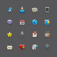 New media icons