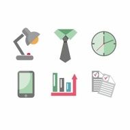 Flat Business icons N8
