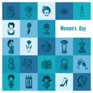 Womans Day Icon Set N64