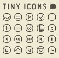 Tiny Line Icons for web and mobile applications Set 1